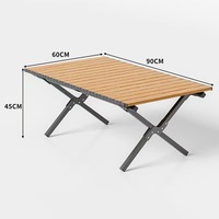 Table de camping pliante moderne en métal de haute qualité, portable, en acier au carbone, pour plage et pique-nique, pliable et enroulable