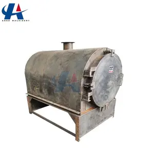 High Performance horizontal biomass coconut shell air flow carbonization furnace olive pit charcoal stove machine