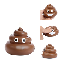 Jouet Squishy Amusant en Forme de Crotte, Balle Anti-Stress Mignonne et Souriante pour les Farces, Figurine à Presser en Mousse PU Souple, Cadeau Nouveauté pour Enfants et Adultes
