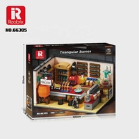 Reobrix 66305 2026 Bar à bière - Nouveau modèle DIY éducatif pour enfants - 588 pièces - Jeux de construction en plastique - Blocs de construction