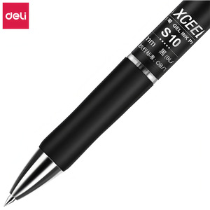 Stylo gel Deli S10 0,5 mm encre noire, stylo de bureau à bouton-poussoir - Product Image 3