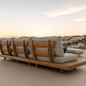 Canapé <span class=keywords><strong>de</strong></span> patio moderne et luxueux en <span class=keywords><strong>bois</strong></span> <span class=keywords><strong>de</strong></span> teck et en aluminium sièges sectionnels mobilier <span class=keywords><strong>de</strong></span> <span class=keywords><strong>jardin</strong></span> ensemble <span class=keywords><strong>de</strong></span> canapés d'extérieur en <span class=keywords><strong>bois</strong></span> pour le <span class=keywords><strong>salon</strong></span> grand - Product Image 4