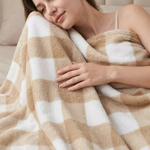 Manta <span class=keywords><strong>de</strong></span> Franela <span class=keywords><strong>de</strong></span> Felpa 100% Poliéster, Súper Suave, Económica, 50x60'', Diseño Cómodo para el Hogar, Viajes y Cama, para Todas las Estaciones, Venta al Por Mayor - Product Image 3