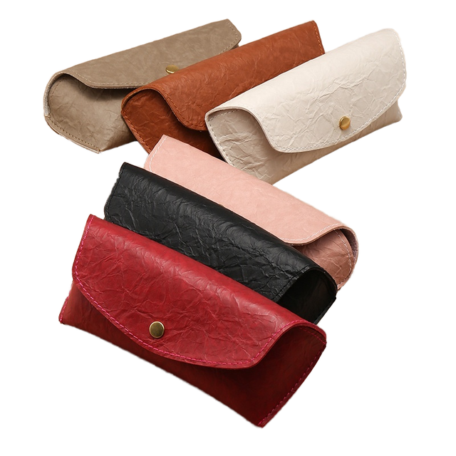Portable PU Foldable Case for Sunglasses Eyeglasses Eco-friendly Fashionable Compression-Resistant Protective Storage Bag