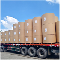 Papier en rouleau pour gobelets en pulpe de bois de bambou vierge, matière première pour gobelets en papier, rouleau de papier enduit de PE