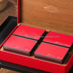 Lujosa caja <span class=keywords><strong>de</strong></span> regalo <span class=keywords><strong>de</strong></span> cuero para té See Mountain <span class=keywords><strong>Series</strong></span> Color rojo naranja o marrón Tres o <span class=keywords><strong>cuatro</strong></span> cajas <span class=keywords><strong>de</strong></span> hierro - Product Image 6