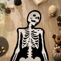 Tapis graphique amusant, tapis moderne à motif de dessin animé, tapis de sol doux antidérapant, lavable en machine, pour chambre à coucher, salle de bain, salon