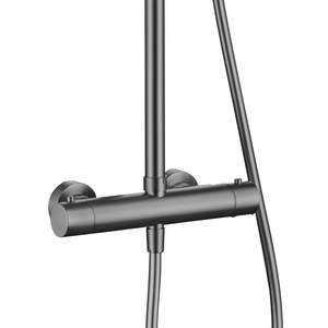 Miscelatore per <span class=keywords><strong>doccia</strong></span> termostatico a pioggia regolabile rotondo in acciaio inossidabile <span class=keywords><strong>con</strong></span> soffitto <span class=keywords><strong>e</strong></span> <span class=keywords><strong>doccia</strong></span> a mano - Product Image 4