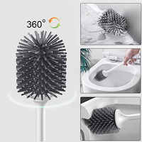Nouvelle brosse de toilette en plastique souple pour la salle de bain, outil de nettoyage domestique durable, brosse de toilette en silicone TPR avec support
