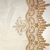 2024 nouveau tissu de rideau de broderie de macramé de conception