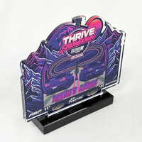 Plaque de récompense personnalisée en acrylique avec base en cristal noir MH-LJ0603