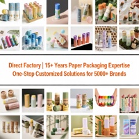 Contenants de déodorant en carton brun biodégradable, tube en papier pour bâton de parfum solide, emballage cadeau cylindrique avec logo personnalisé