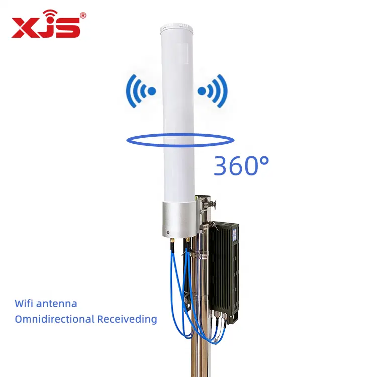 XJS drahtloser 4G 5G-Internet-Booster aus Fiberglas mimo omni 50 km 4800-6500MHz 15dbi langstrecken-WLAN-Antenne für den Außenbereich