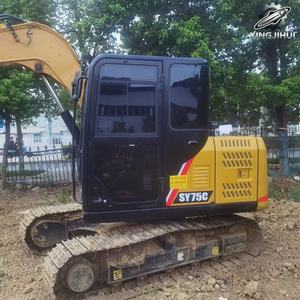 Excavadora de cadenas usada SANY 75, de segunda mano, marca original china, excavadora de cadenas pequeña de 7.5 toneladas, excavadora usada. - Product Image 2