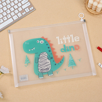 Transparent PVC mignon dessin animé A4 fichier dossier sac Ziplock Document organisateur pour étudiants fournitures scolaires