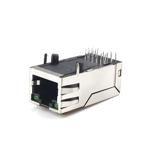 HAXN 99TT 1x1 8P8C 100/1000BT Ethernet разъемы со светодиодным EMI магнитным вкладком <span class=keywords><strong>RJ45</strong></span> POE поддержка и экранирование - Product Image 2