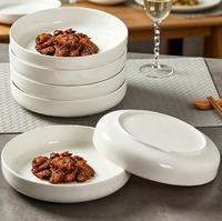 Keramische fruit- of ramenkom, klein of groot, ronde vorm, wit, modern design voor restaurants