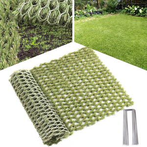 Gazon synthétique <span class=keywords><strong>hybride</strong></span> tissé recyclable pour aménagement paysager, vente en gros d'usine, pour terrains de sport, sans colle - Product Image 1