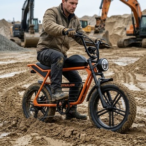 <span class=keywords><strong>Bicicleta</strong></span> Eléctrica para Adultos Color Naranja, Resistente a Pinchazos, con Ruedas de 20 Pulgadas, Ideal para Movilidad en Obras de Construcción - Product Image 5