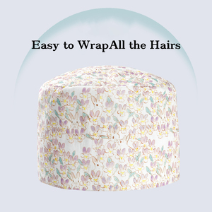 Chapeau de gommage imprimé personnalisé Salon de beauté Casquette de gommage Casquettes de <span class=keywords><strong>chirurgien</strong></span> de laboratoire Chapeaux de travail d'allaitement réglables Cordlock - Product Image 4