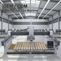 Machine de découpe de pierre CNC 5 axes coréenne OMC, scie à pont et jet d'eau combinés avec télécommande
