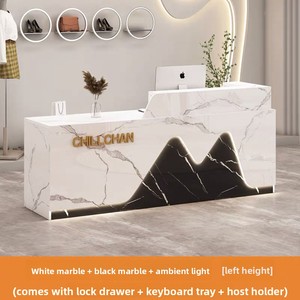 โต๊ะทำงานมุมเรียบง่ายทันสมัย โต๊ะแคชเชียร์ขนาดเล็กสำหรับร้านขายเสื้อผ้าและร้านเสริมสวย สำหรับแผนกต้อนรับ - Product Image 3