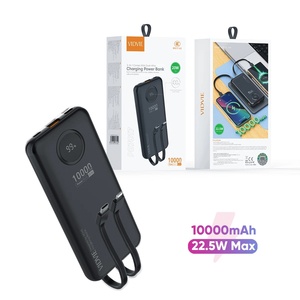 VIDVIE 10000mAh di động cầm tay Pin điện thoại di động Powerbank 22.5W sạc nhanh ngân hàng điện được xây dựng trong hai cáp - Product Image 1