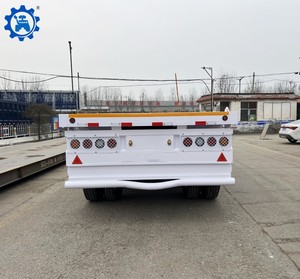 รถพ่วงพื้นเรียบสำหรับขนส่งตู้คอนเทนเนอร์ขนาด 40 ฟุต 3 เพลา ขายตรงจากโรงงาน - Product Image 1