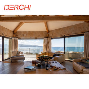 Casa residenziale scorrevole panoramica in vetro temperato Lowe porta scorrevole in metallo porta in alluminio vetro Patio porte scorrevoli in alluminio - Product Image 4