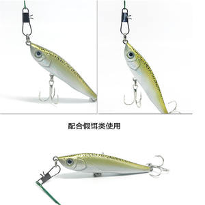 สายลวดเหล็ก Ztc030 พร้อมห่วงเกี่ยวแบบหมุนได้ สีเขียว ขนาด 10 ซม. 15 ซม. 20 ซม. 25 ซม. 30 ซม. อุปกรณ์ตกปลาทะเล สายสำรอง - Product Image 3