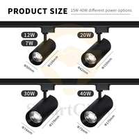Tracklight Moderne Intérieur Réglable Luminaires Sur Rail Focus Spot Lights Commercial LED Spot Smart LED COB Track Light