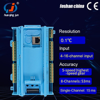 Módulo de Adquisición de Temperatura Huaqingjun de 12 Canales RS485 LAN PT100, MODBUS RTU, Modbus TCP, Resistencia Térmica para Sondas PT100