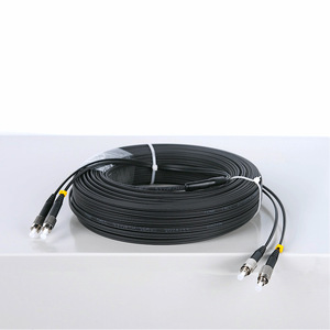 สายไฟเบอร์ออปติกสำหรับภายนอกอาคาร 2x5 มม. แบบ Single-Mode SC-SC G652D PVC เกรดโทรคมนาคมสำหรับภายนอกอาคาร - Product Image 1