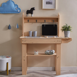 Juguete de Cocina de Madera Educativo para Niños con Fregadero, Grifo y Herramientas - Product Image 4