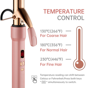 Professionnel personnalisé 1.5 <span class=keywords><strong>pouces</strong></span> Salon cheveux bigoudi 450F affichage LED titane baguette à <span class=keywords><strong>friser</strong></span> PTC chauffage électrique cheveux <span class=keywords><strong>fer</strong></span> à <span class=keywords><strong>friser</strong></span> - Product Image 2