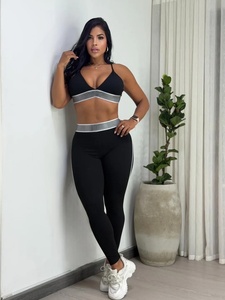 Completo Sportivo Estivo da Donna in Due Pezzi, Tuta da Ginnastica alla <span class=keywords><strong>Moda</strong></span>, Set Yoga Aloes Heartthrob - Product Image 5