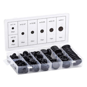 रबर ग्रोमेट बॉक्स 170 पीसी काले एकल-पक्षीय ग्रोमेट ओ-प्रकार सील तार केबल ग्रोमेट्स - Product Image 3