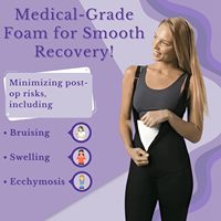 Láminas de Compresión ABS de Grado Médico WOXIN para Después de una Liposucción - Prenda Postoperatoria para Liposucción, Abdominoplastia, Recuperación de BBL, 8x11 Pulgadas (Paquete de 3)