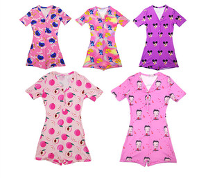 New Fashion Summer Hot-selling <strong>Cheap</strong> Customized Short Sleeves Pajamas Zodiac Adult <strong>Onesie</strong> for Women - Product Image 4