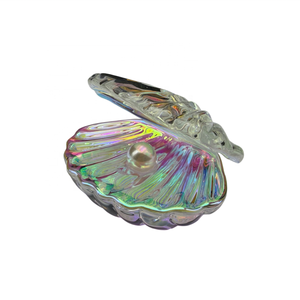 Petits cadeaux, <span class=keywords><strong>figurine</strong></span> de coquillage en cristal coloré, ornement de palourde perlée, fait main et gravé, pour la décoration de table de mariage - Product Image 1