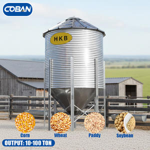 Silo en acier galvanisé de 10 à 100 tonnes, <span class=keywords><strong>tour</strong></span> de silo, stockage de maïs, de blé, de matières premières, silos pour ligne d'alimentation agricole ou ligne de moulin à farine - Product Image 1