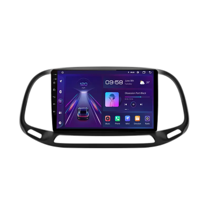 Junsun V1 AI Voice pour Fiat Doblo 2015-2019 autoradio pour Fiat Doblo 2 din android Auto Multimedia Carplay DVD pour Fiat Doblo