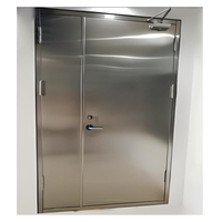 Ensemble complet de portes extérieures ignifuges en acier inoxydable de Guangzhou, porte ignifuge en acier de 90 minutes avec barre anti-panique certifiée CE
