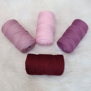 Prix <span class=keywords><strong>discount</strong></span> 100% polyester fil rond teint fantaisie tricot coton corde boule et bobine creuse pour projets créatifs - Product Image 2