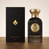 Nouvelles bouteilles de parfum vides 100 ml en verre avec vaporisateur, flacon de parfum rond noir avec emballage