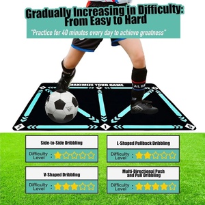 Không trượt im lặng bóng đá bước chân tăng cường footwork bóng bền công cụ làm chủ lý tưởng thực hành nhanh nhẹn khoan bóng đá đào tạo thảm - Product Image 5