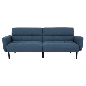 Nisco mobili soggiorno divano convertibile trapuntato divano letto Futon con schienale diviso-blu Navy