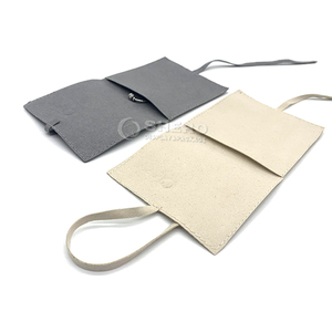 Pochette à bijoux en microfibre portable avec fermeture à cordon pour boucles d'oreilles et bagues, couleurs et logos personnalisés, protection durable pour le rangement des bijoux - Product Image 2