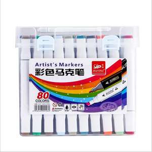 Marqueurs de peinture double tête en gros, 12/18/24/36/48/60/80 couleurs, marqueurs à alcool PP, marqueurs à encre huileuse - Product Image 1