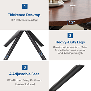 Juego de Mesa de Comedor Extensible Moderno con Almacenamiento Oculto, Sillas Tapizadas, Madera Sólida, Ensamblado, 4 Plazas, Impermeable, para Comedor - Product Image 2